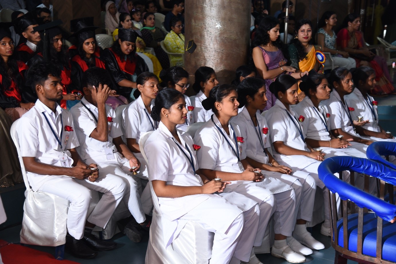 Nursing students attending a seminar programme