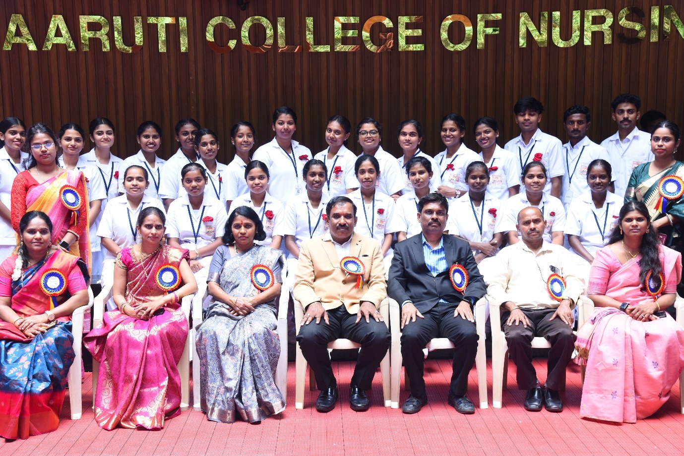 AECS nursing students and faculty gathered for a programme group photograph