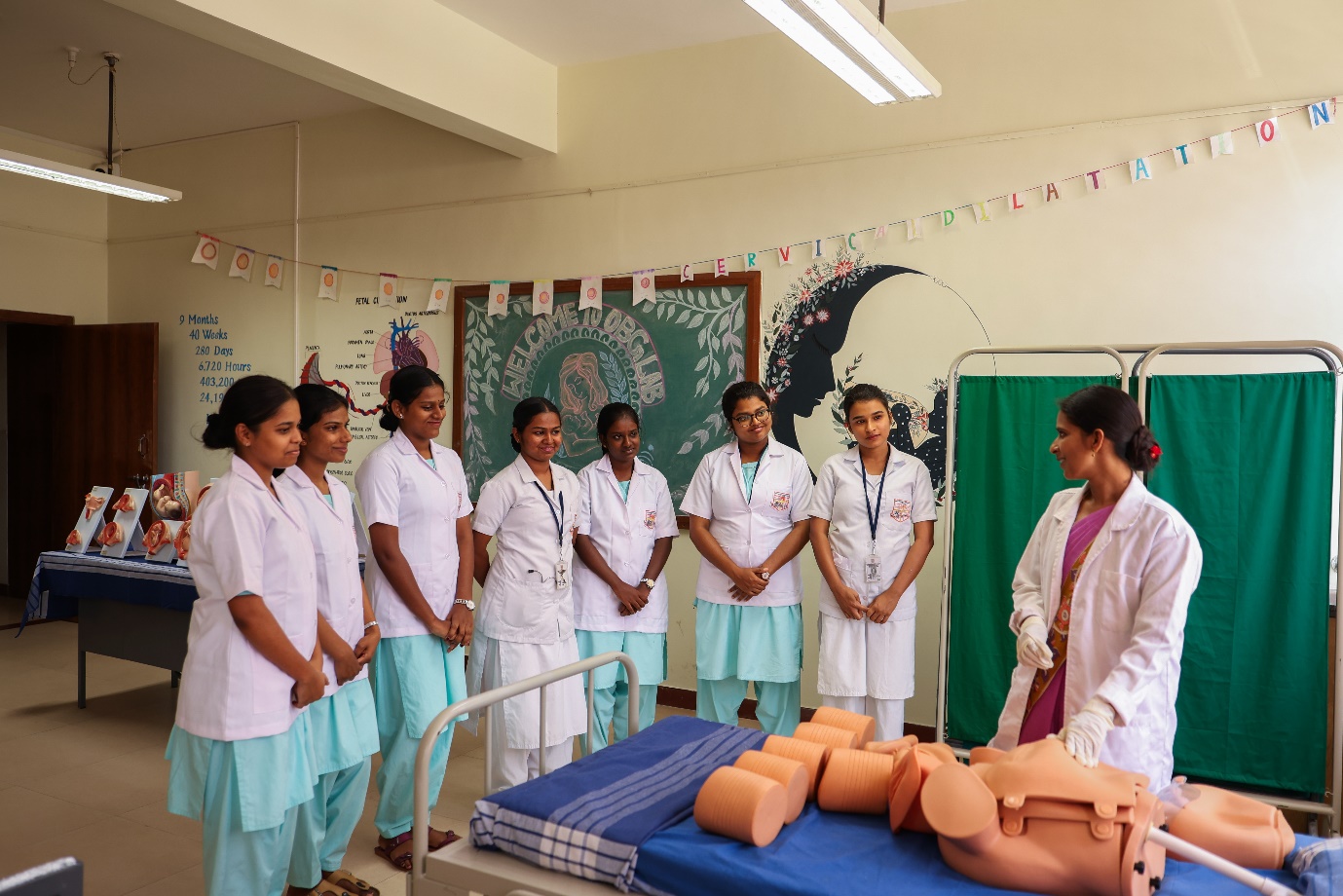 OBG lab equipment for antenatal and postnatal nursing practice