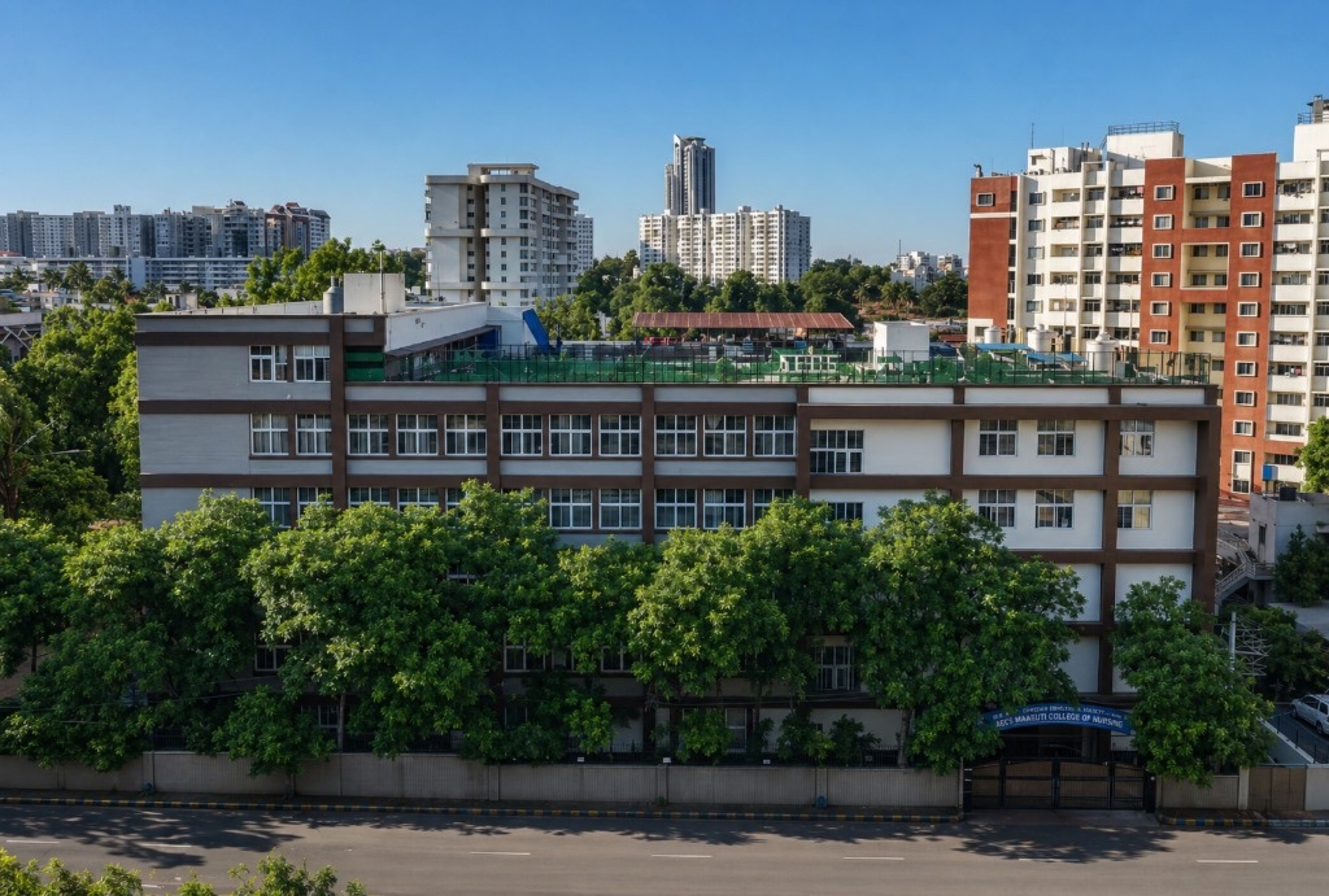 AECS Maaruti College of Nursing campus exterior