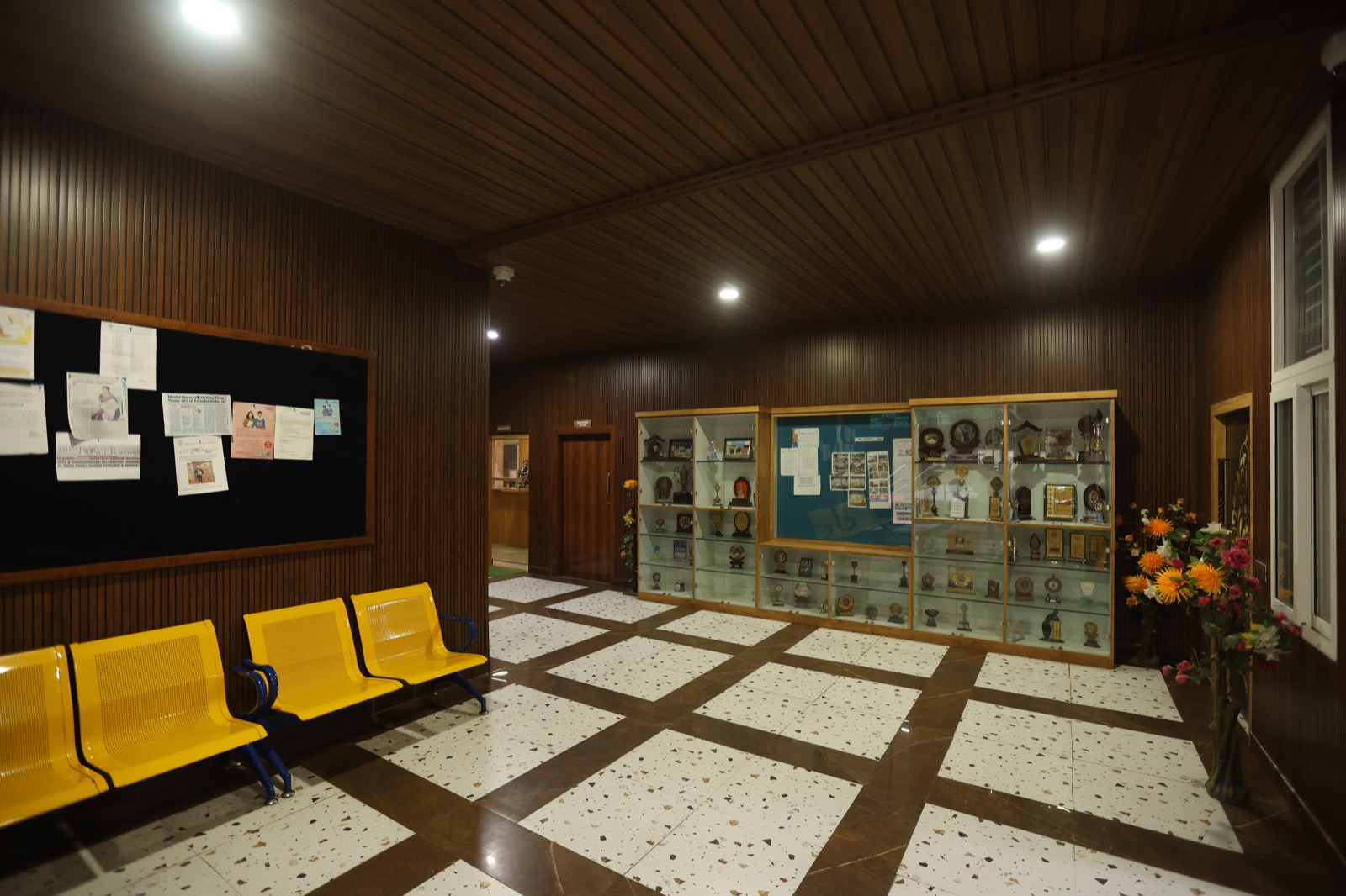 Reception and visitor area at AECS Maaruti College of Nursing